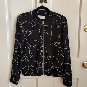 Aritzia Babaton fox print bomber jacket
